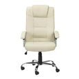 Houston Leather Chair - Cream - AOC4201A-L-CM