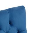Anita Office Chair - Blue Velvet with Gold Base