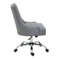 Anita Office Chair - Grey Fabric with Chrome Base