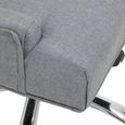 Anita Office Chair - Grey Fabric with Chrome Base