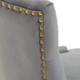 Anita Office Chair - Grey Velvet with Gold Base
