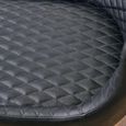 Luxe Swivel Office Chair - Curved Back - Adjustable Height - Black - Faux Leather and Metal