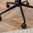 Luxe Swivel Office Chair - Curved Back - Adjustable Height - Brown and Black - Faux Leather and Metal