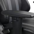 Meteor Gaming Swivel Chair - Black and Grey - Faux Leather and Metal