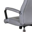 Ambassador Office Swivel Armchair - Grey - Faux Leather and Metal