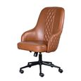 Montrose Swivel Office Chair - Adjustable Height - Tan and Black - Faux Leather