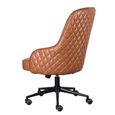 Montrose Swivel Office Chair - Adjustable Height - Tan and Black - Faux Leather