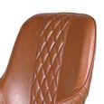 Montrose Swivel Office Chair - Adjustable Height - Tan and Black - Faux Leather