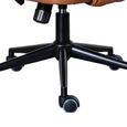 Montrose Swivel Office Chair - Adjustable Height - Tan and Black - Faux Leather