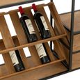 Bar Cabinet - 2 Drawer - Small - Natural Wood and Black Metal