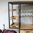 Motorbike Bar Cabinet - Wood and Metal