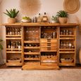 Shutter Bar Cabinet - Fir Wood and Metal