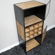 Wine Cabinet - 2 Door - Fir Wood and Metal