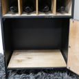 Wine Cabinet - 2 Door - Fir Wood and Metal