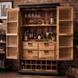 Shutter Bar Cabinet - 2 Door - 4 Drawer - Fir Wood