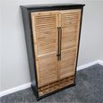 Shutter Bar Cabinet - 2 Door - 4 Drawer - Fir Wood