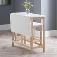 Bergen Bar Set - 2 Stool - White and Natural - Wood