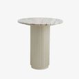 Erie Cafe Table - Round - Ivory Marble