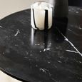 Erie Cafe Table - Round - Black Marble