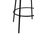 Neo Bar Table - Round - Natural and Black - Rubber Wood and Metal