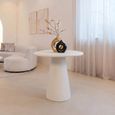 Bloomstone Bar Table - Pebble - White