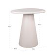 Bloomstone Bar Table - Pebble - White