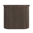 Castello Fluted Bar Table - Smoked Oak - Marble Top