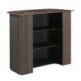 Castello Fluted Bar Table - Smoked Oak - Marble Top