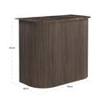 Castello Fluted Bar Table - Smoked Oak - Marble Top
