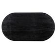 Revelin Bar Table - Oval - Black - Brushed Gold - Mango Wood Top