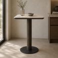 Ritz Bistro Table - Square - Brown - Ceramic and Metal