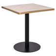 Brazza Bistro Table - Square - Beige - Faux Marble and Metal