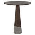 Harper Bar Table - Round - Smoked Charcoal - Oak and Marble