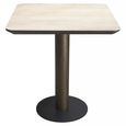 Ritz Bistro Table - Square - Brown - Ceramic and Metal