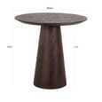 Willow Bistro Table - Round - Cone Base - Dark Brown - Mango Wood