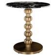 Witlox Bistro Table - Round - Black and Gold - Faux Marble and Metal
