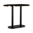 Zenza Bar Table - Oval - Black - Faux Marble and Metal