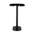Zenza Bar Table - Oval - Black - Faux Marble and Metal