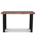 Bassano Bar Table - Natural and Black - Recycled Wood and Metal