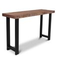 Bassano Bar Table - Natural and Black - Recycled Wood and Metal