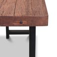 Bassano Bar Table - Natural and Black - Recycled Wood and Metal