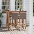 St Mawes Outdoor Bar Table with Trough 120cm Reclaimed Teak Wood