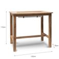 St Mawes Outdoor Bar Table with Trough 120cm Reclaimed Teak Wood