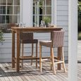 St Mawes Outdoor Bar Table with Trough 120cm Reclaimed Teak Wood