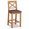Salisbury Premium Cross Back Barstool - Set of 2 - Oak