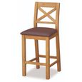 Salisbury Premium Cross Back Barstool - Set of 2 - Oak
