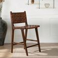 Clearance - Perugia Counter Chair - Brown Leather - FSS16541