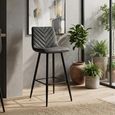 Clearance - Melba Barstools - Set of 2 - Charcoal Grey - FSS15649