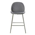 Clearance - Flanagan Barstools - Set of 2 - Light Grey Velvet - FSS15886