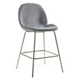 Clearance - Flanagan Barstools - Set of 2 - Light Grey Velvet - FSS15886